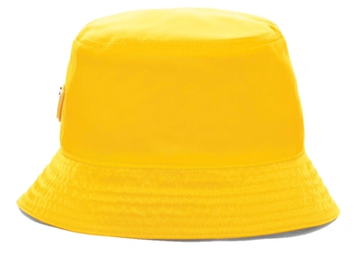 Pre-owned Prada  Nylon Bucket Hat Yellow