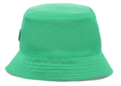 Pre-owned Prada  Nylon Bucket Hat Mint Green