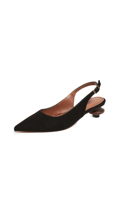 Shop Souliers Martinez Cubelles Suede 40 Pumps In Black Suede