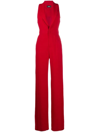 Shop Dsquared2 Tailored Jumpsuit In Red