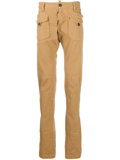 Shop Dsquared2 Straight-leg Trousers In Neutrals