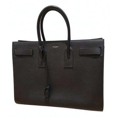 Pre-owned Saint Laurent Sac De Jour  Black Leather Bag