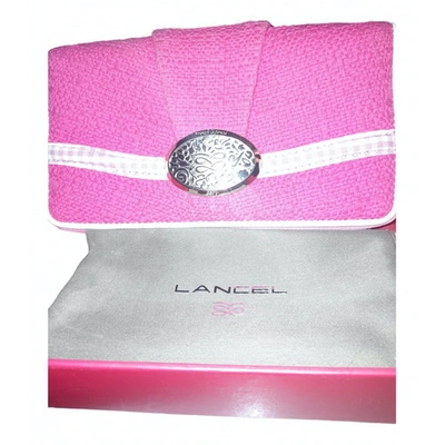 Pre-owned Lancel Brigitte Bardot Pink Cotton Clutch Bag