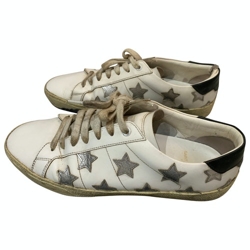 white patent trainers