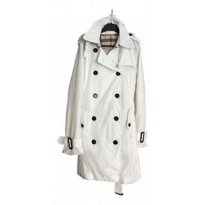 Pre-owned Burberry White Trench Coat