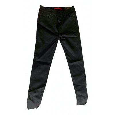 Pre-owned Hugo Boss Black Cotton - Elasthane Jeans