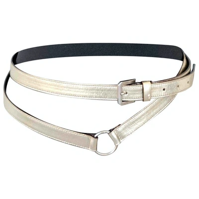 Pre-owned Jil Sander Leather Belt In Silver
