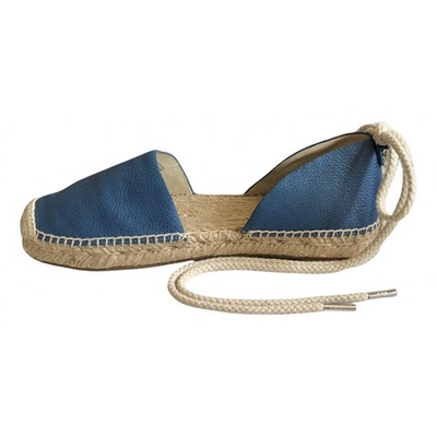 Pre-owned Michael Kors Blue Leather Espadrilles