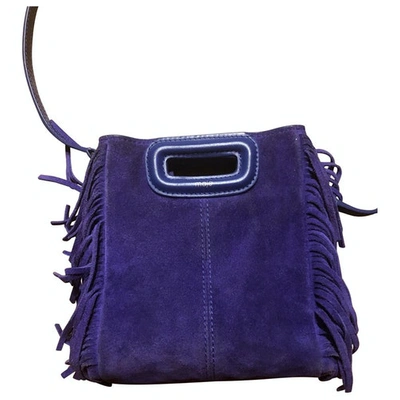 Pre-owned Maje Sac M Purple Leather Handbag