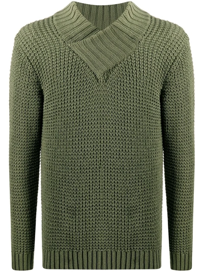 Shop Ron Dorff Cable Knit Jumper In Green