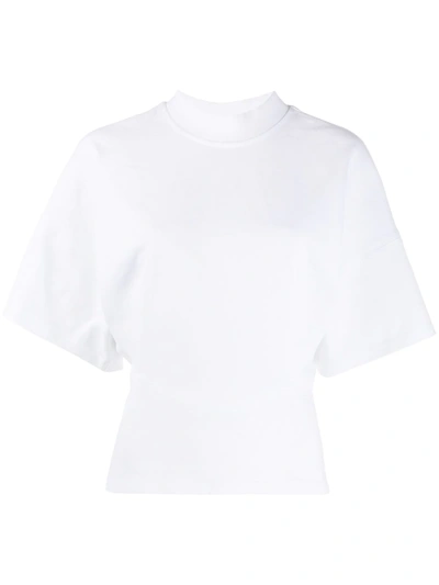 Shop Alexander Wang T Fitted Waist T-shirt In White