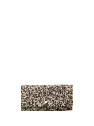 Shop Borbonese Continental Wallet In Naturale/ Nero