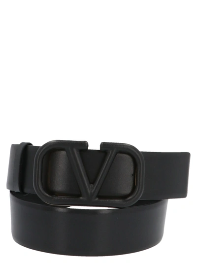 Shop Valentino Vlogo Belt In Black