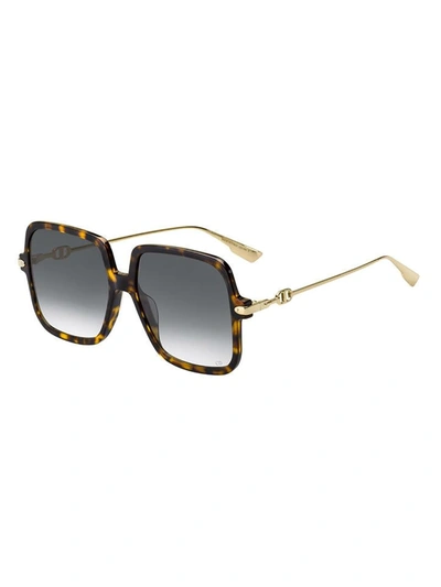 Shop Dior Link1 Sunglasses In Dark Havana