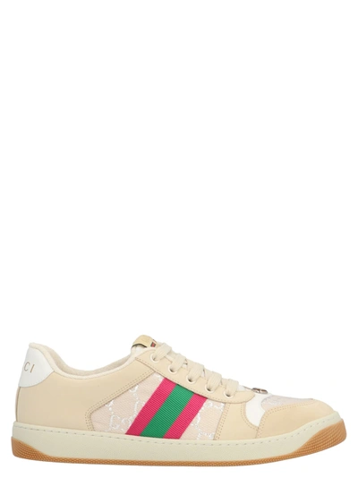 Shop Gucci Screener Shoes In White