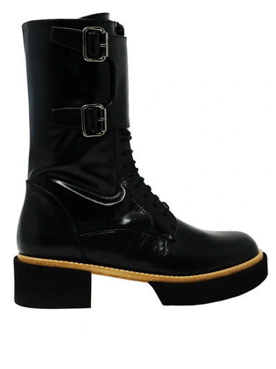 Shop Paloma Barceló Paloma Barcelo Leather Samsun Boots In Black