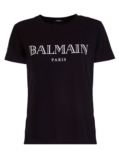 Shop Balmain Vintage Logo T-shirt In Nero
