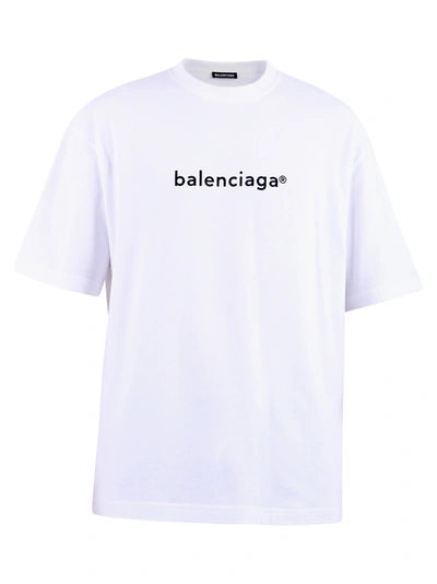 Shop Balenciaga Branded T-shirt In White