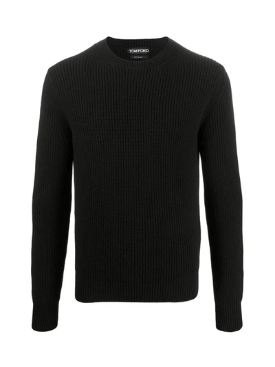 Shop Tom Ford Crewneck Sweater In Black