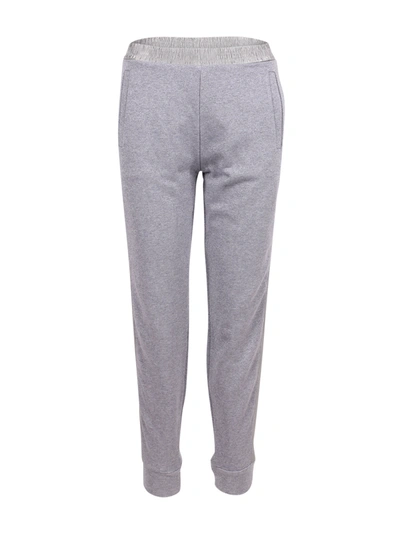 Shop Moncler Cotton Trousers In Grey