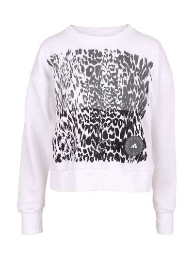 Shop Adidas By Stella Mccartney Cotton Sweatshirt In White