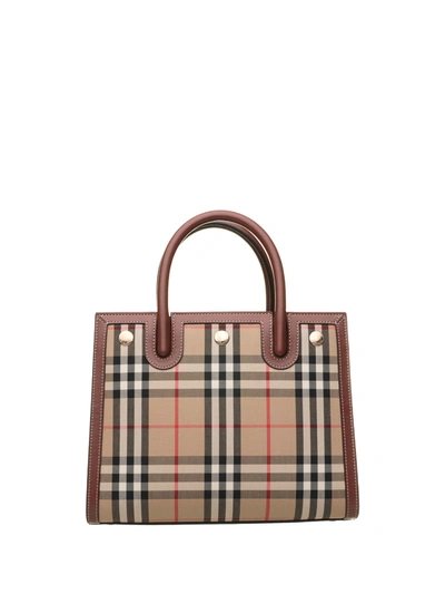 Shop Burberry Title Tote Bag In Beige