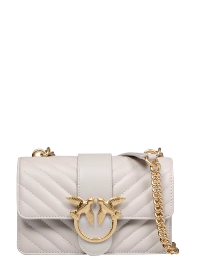 Shop Pinko Love Icon Quilt Mini Bag In White