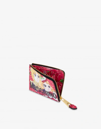 Shop Moschino Wallet With Animé Print In Red