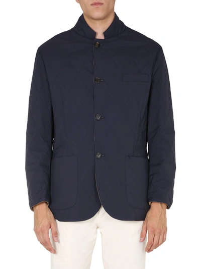 Shop Brunello Cucinelli Reversible Jacket In Blue