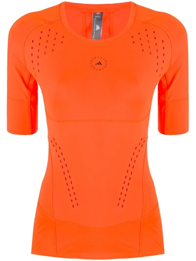 Shop Adidas By Stella Mccartney Truepur Performance T-shirt In Orange