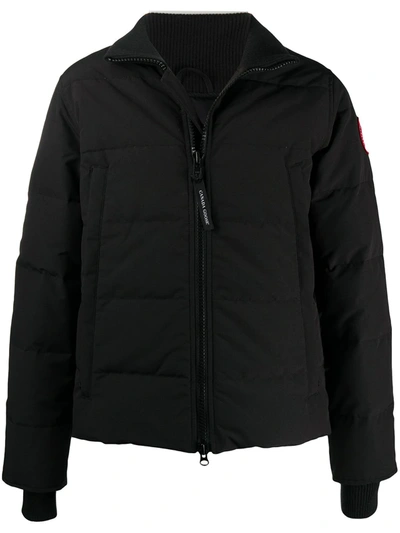 Shop Canada Goose Quilted High-neck Jacket In Black