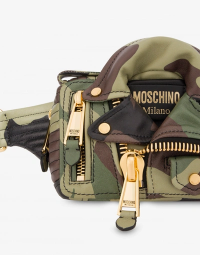 Shop Moschino Waist Bag Biker Military In Military Green