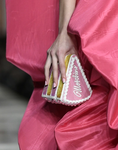 Shop Moschino Piece Of Cake Bag In Pink