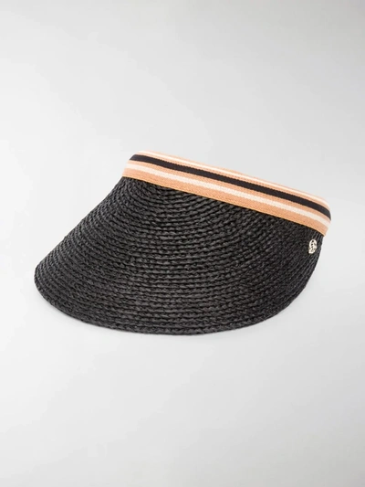 Shop Helen Kaminski Bianca Braid Visor Hat In Black