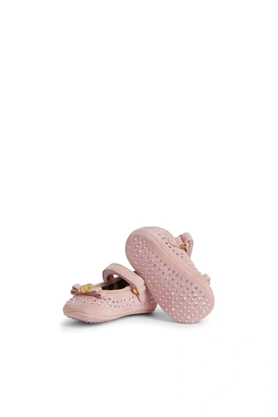 Shop Roberto Cavalli Junior Embellished Mary Jane Slippers In Pink