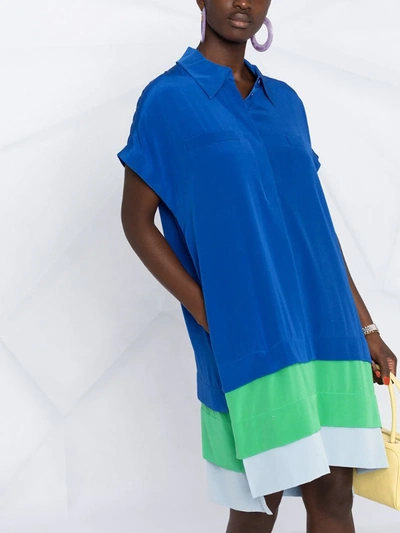 Shop Diane Von Furstenberg Hatsu Step-hem Dress In Blue