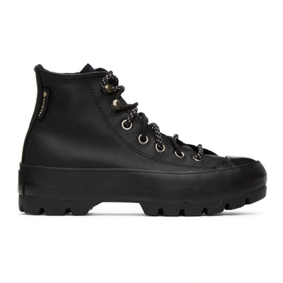 Shop Converse Black All Star Lugged Winter Gore-tex® High Sneakers In Black/thund