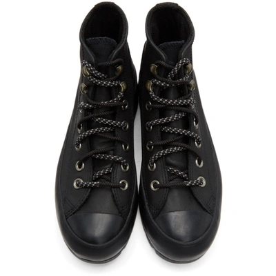 Shop Converse Black All Star Lugged Winter Gore-tex® High Sneakers In Black/thund