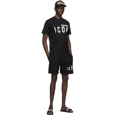 Shop Dsquared2 Black Icon T-shirt In 900 Black