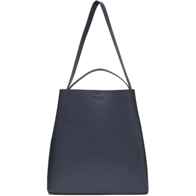 Shop Aesther Ekme Blue Square Tote Bag In 142 Shadow