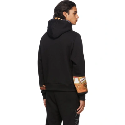 Shop Amiri Black Patch Scarf Hoodie