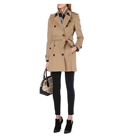 Shop Burberry Kensington Wool And Cashmere-blend Coat In Camel