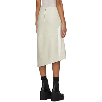 Shop Sacai Off-white Wool Skirt In 051 Ecru