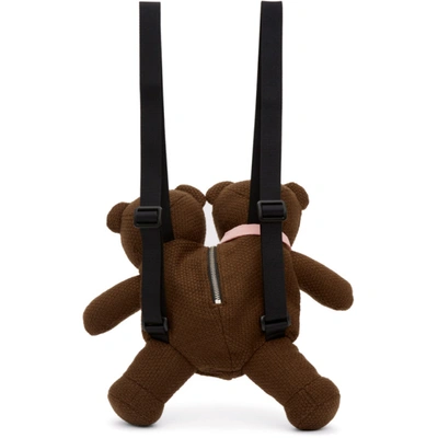 Shop Marc Jacobs Brown Heaven By  Double-headed Teddy Backpack