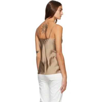 Shop Max Mara Leisure Taupe Silk Lucca Tank Top In 057 Turtled