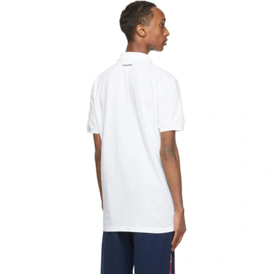 Shop Dsquared2 White Tennis Fit Polo In 100 White