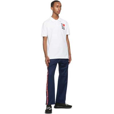 Shop Dsquared2 White Tennis Fit Polo In 100 White