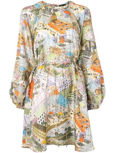 Stine Goya Coco Silk Printed Dress In City | ModeSens