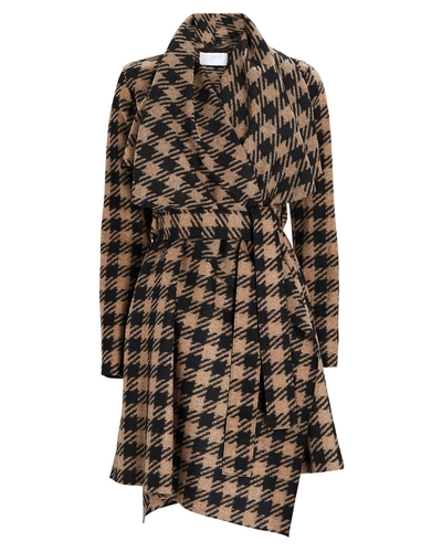 Shop Harris Wharf London Checked Wool Blanket Coat In Multi