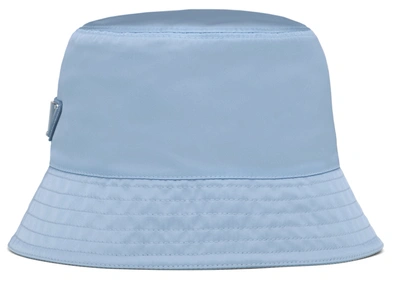 Pre-owned Prada  Nylon Bucket Hat Astral Blue
